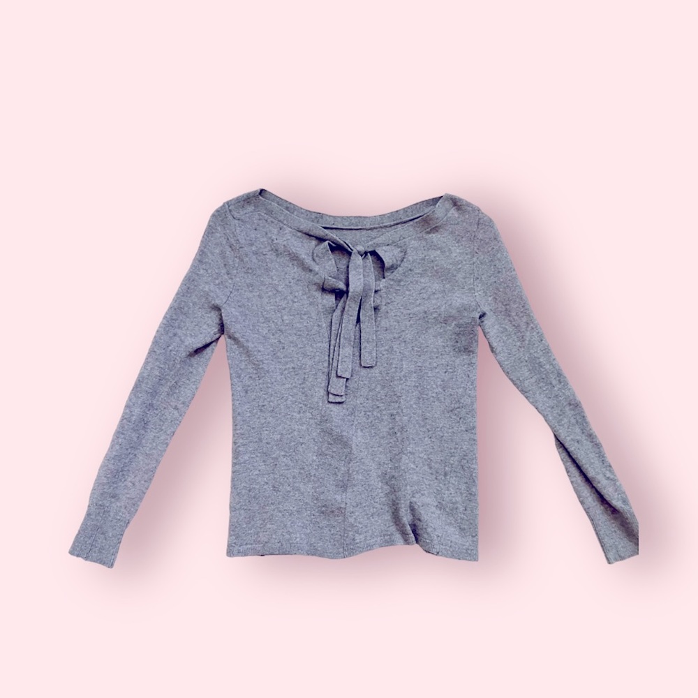 EAC Women’s Grey Blend Wool Cashmere Sweater (XXS)